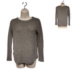 Ann Taylor Loft Tan Knit Long Sleeves Sweater Size MP